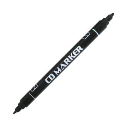 Popisovač CD MARKER obojstranný - čierny