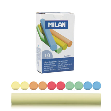 Krieda MILAN guľatá farebná 10ks znížená prašnosť