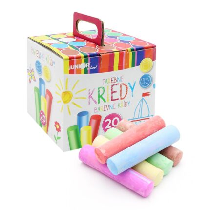 Kriedy farebné/chodníkové JUNIOR, okrúhle 20 ks