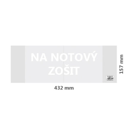 Obal na notový zošit PVC 432x157 mm