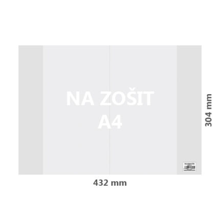 Obal na zošit A4 PVC 432x304 mm
