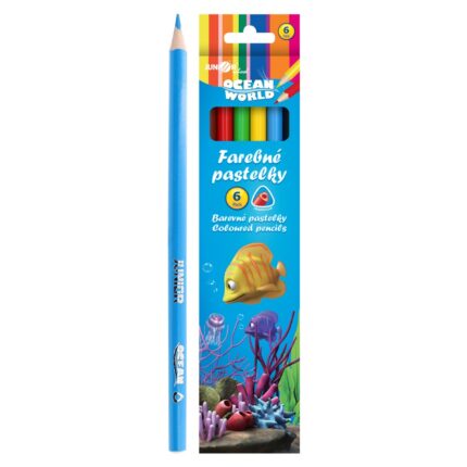 Pastelky JUNIOR Ocean World trojhranné 6 ks