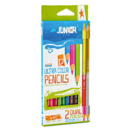 Pastelky JUNIOR Ultra trojhranné 12ks (+2ks dual)