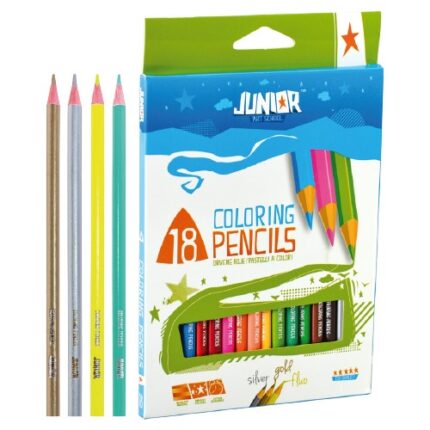 Pastelky JUNIOR Ultra trojhranné 18 ks