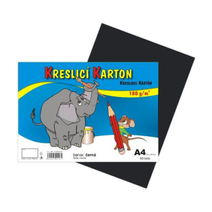 Výkres školský A4 180g / 50 list. čierny