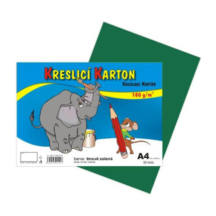 Výkres školský A4 180g / 50 list. tmavo zelený