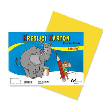 Výkres školský A4 180g / 50 list. žltý