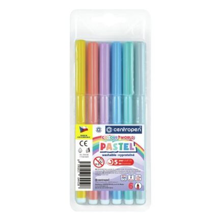 Fixy CENTROPEN 7550 Colour World Pastel - sada 6 ks