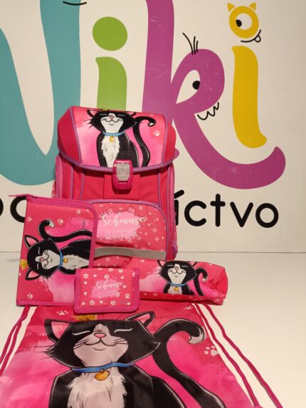 Školská taška - 5-dielny set SMART 3D s LED osvetlením - Cat Queen