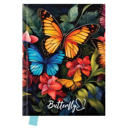 Pamätník JUNIOR 14x18 cm, 80 list. čistý - Butterfly