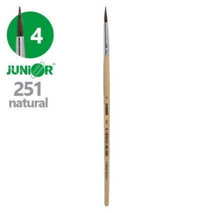 Štetec guľatý JUNIOR č.4" 251 NATURAL