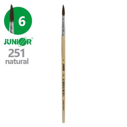 Štetec guľatý JUNIOR č.6" 251 NATURAL