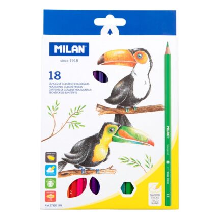 Pastelky MILAN šesťhranné 18 ks