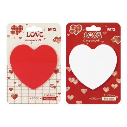 Blok lepiaci M&G Love 71 x 68 mm - 60 listov, mix/1ks