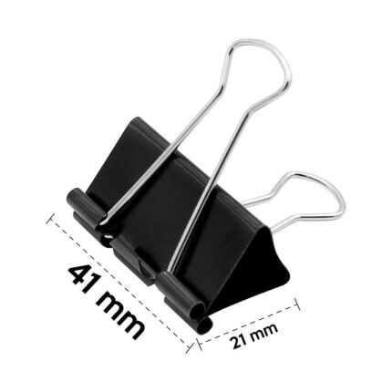 Klip Binder čierny, 41 mm