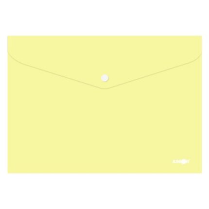 Obal s patentkou PP/A4, pastelový/žltý