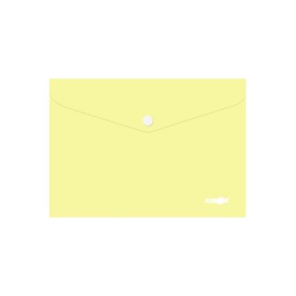 Obal s patentkou PP/A5, pastelový/žltý