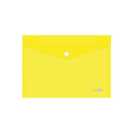 Obal s patentkou PP/A5, priehľadný/žltý
