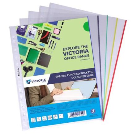 Euroobal A4, 50 mik., lesklý, s farebným pásikom 25 ks