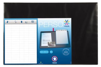 Podložka na stôl s priehľadným vreckom, čierna